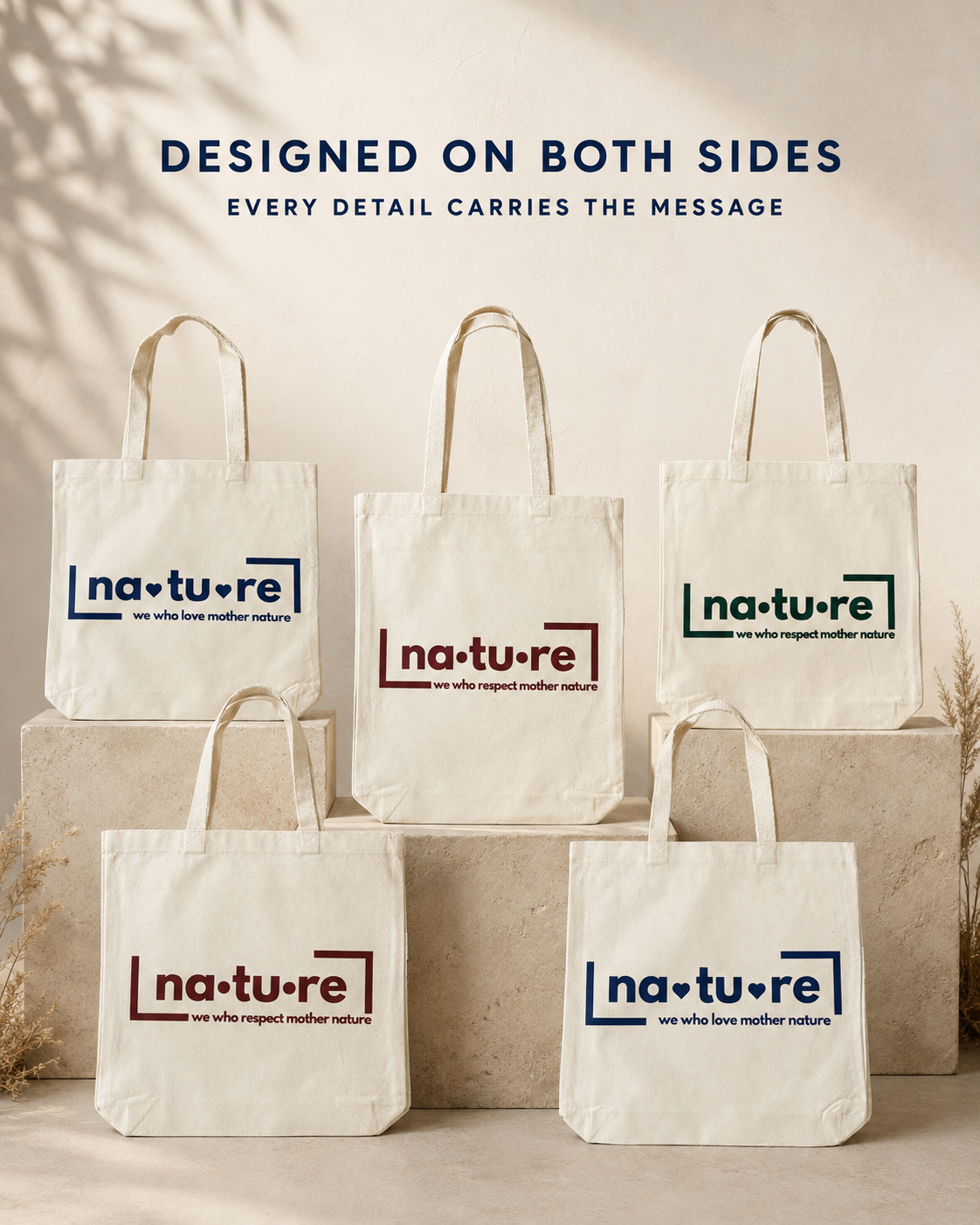 Bear & Salmon Double-Sided Organic Tote | Nature Wear Brand - Image 2