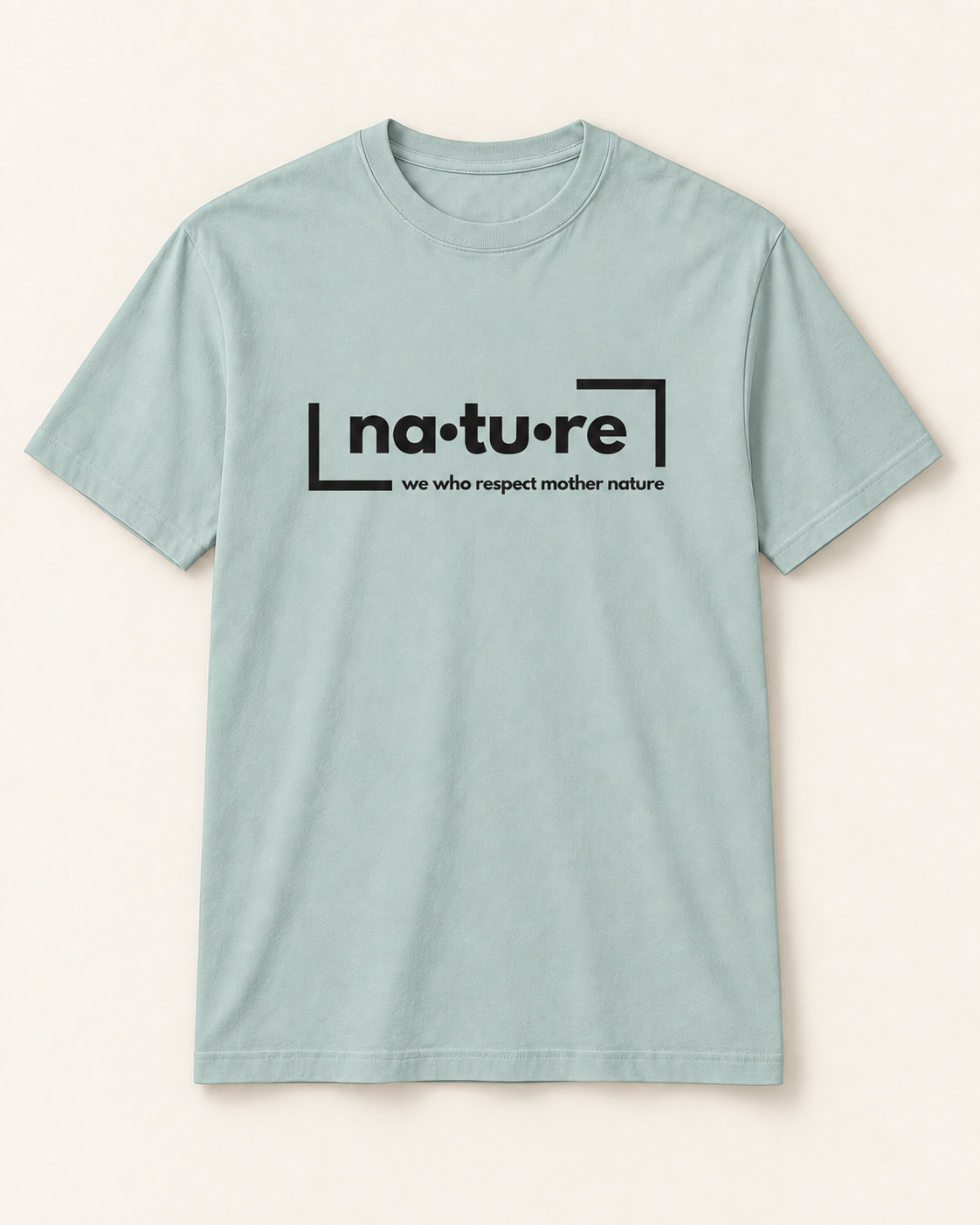 Nature slogan tee, agave, front view — Nature Wear Brand