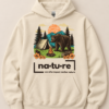 Camp bear hoodie, sand, front view — Nature Wear Brand