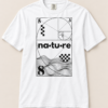 Fibonacci spiral t-shirt, white, front view — Nature Wear Brand
