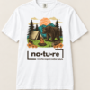 Camp bear shirt, white, front view — Nature Wear Brand