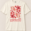 Floral graphic tee, ivory, front view — Nature Wear Brand