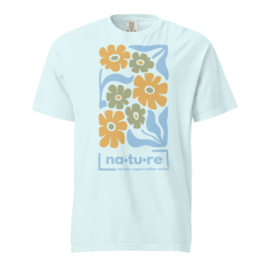 Boho Flower T-Shirt - Baby Blue Bohemian Charm - Image 3