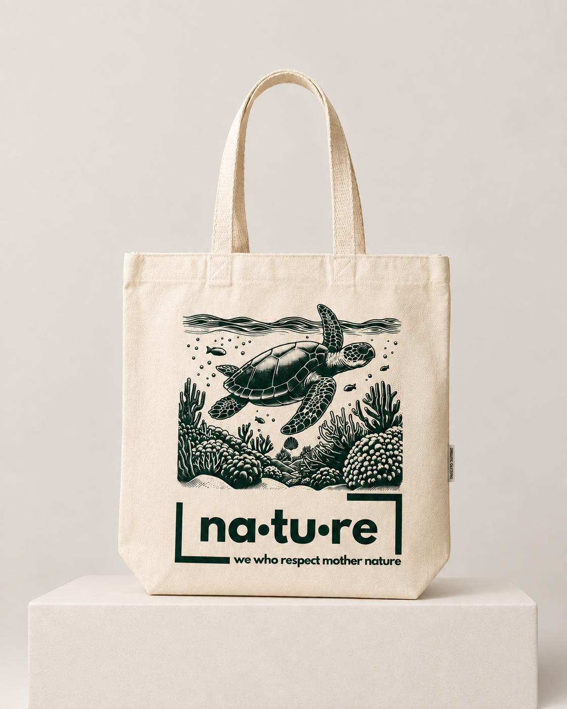 Sea Turtle Double Sided Tote Bag | Nature Wear Brand