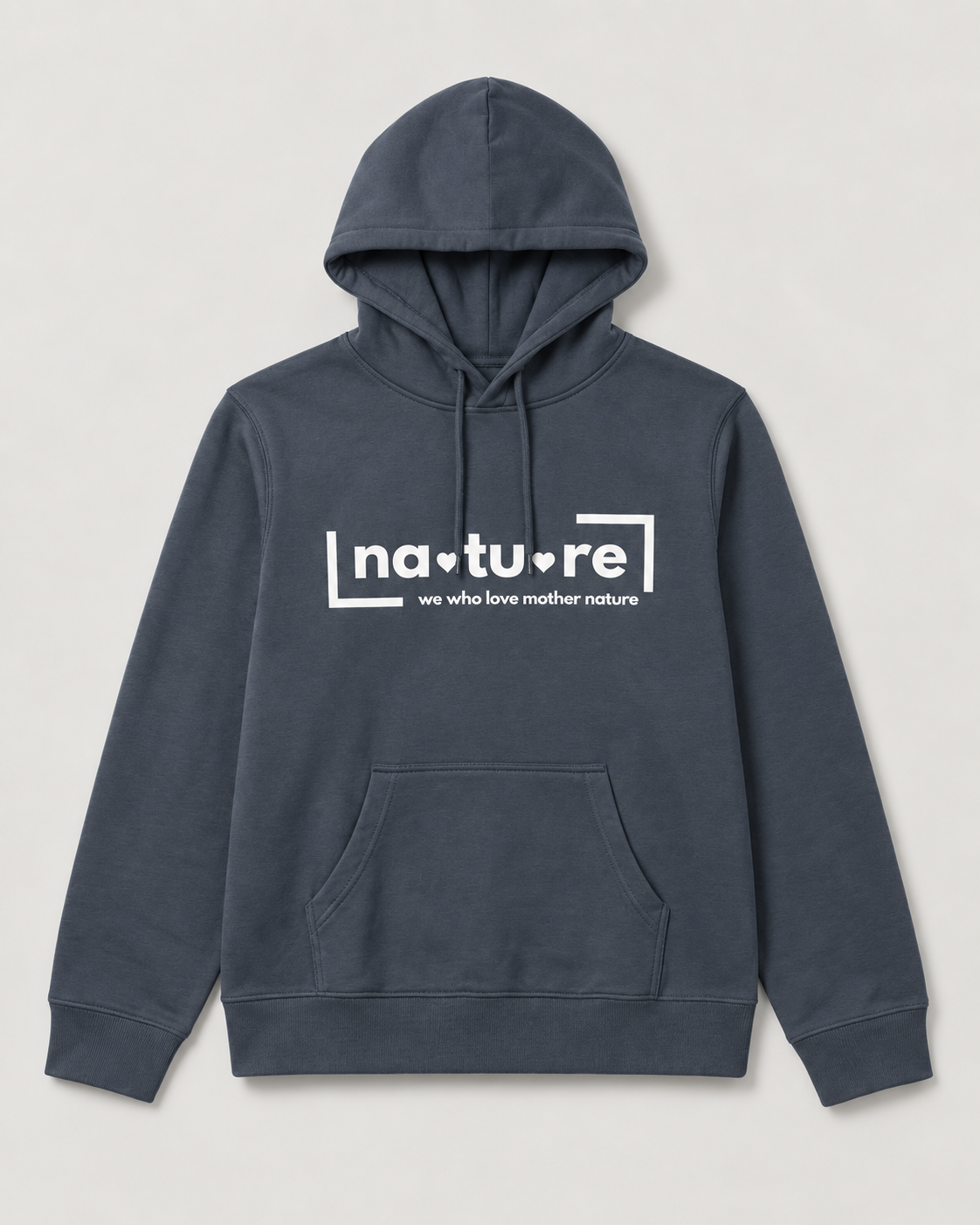 Nature Heart Organic French Terry Hoodie – Love Collection | Nature Wear Brand - Image 2
