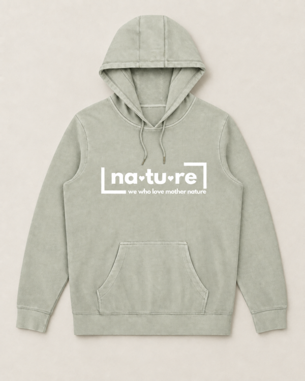 Nature Heart Organic French Terry Hoodie – Love Collection | Nature Wear Brand
