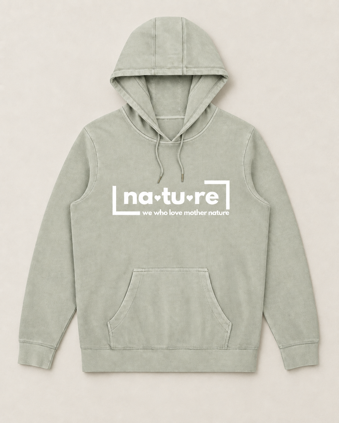 Nature Heart Organic French Terry Hoodie – Love Collection | Nature Wear Brand