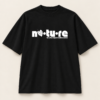 Nature logo tee, black, front view — Nature Wear Brand