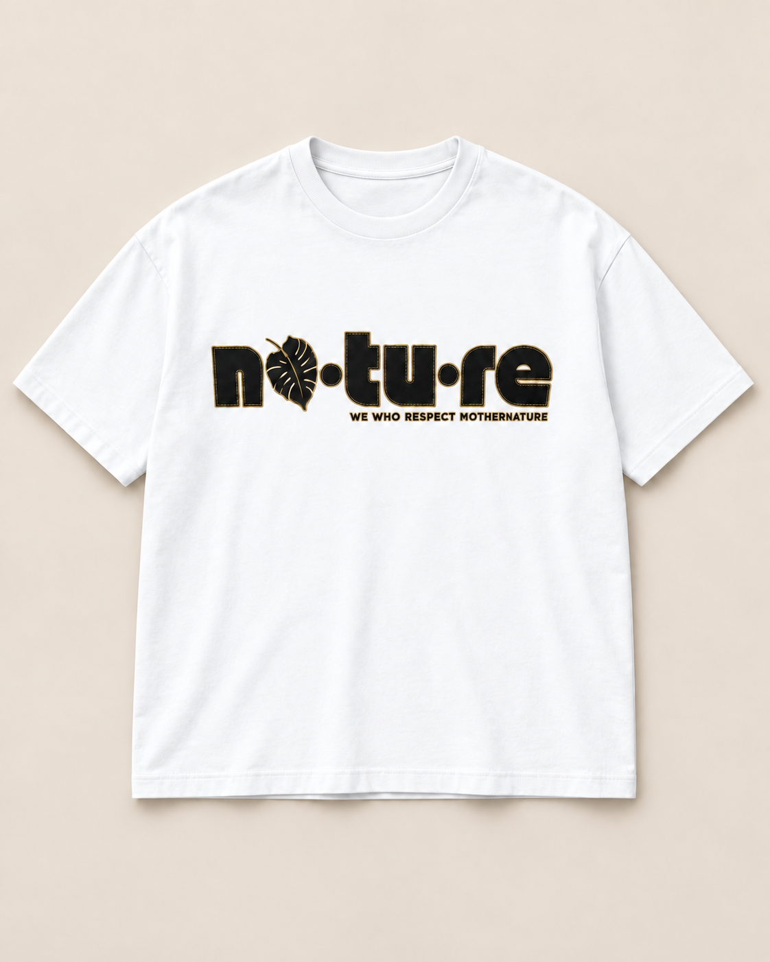 Street Fox large front tee, white, front — Nature Wear Brand