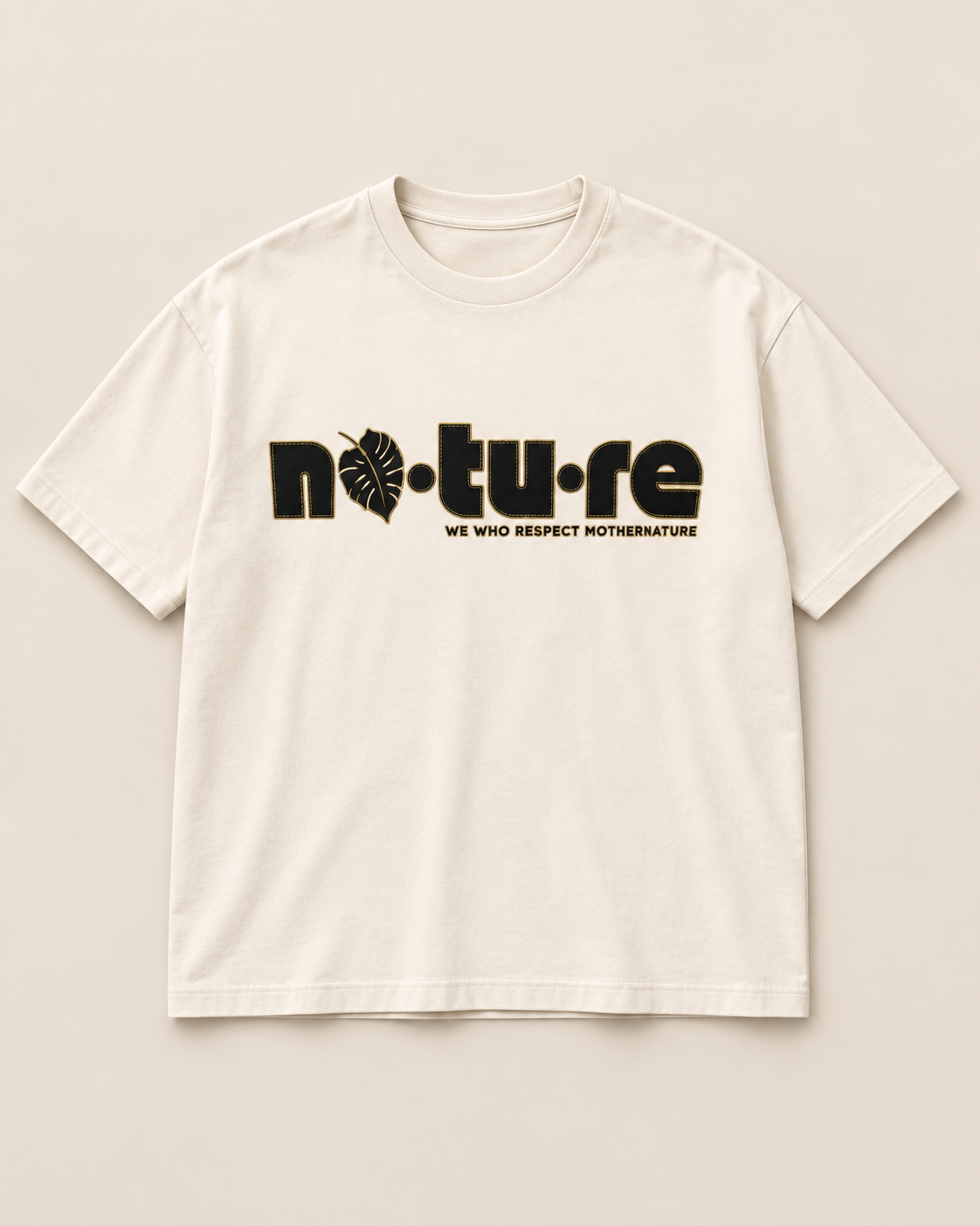 Street Fox large front tee, ivory — Nature Wear Brand