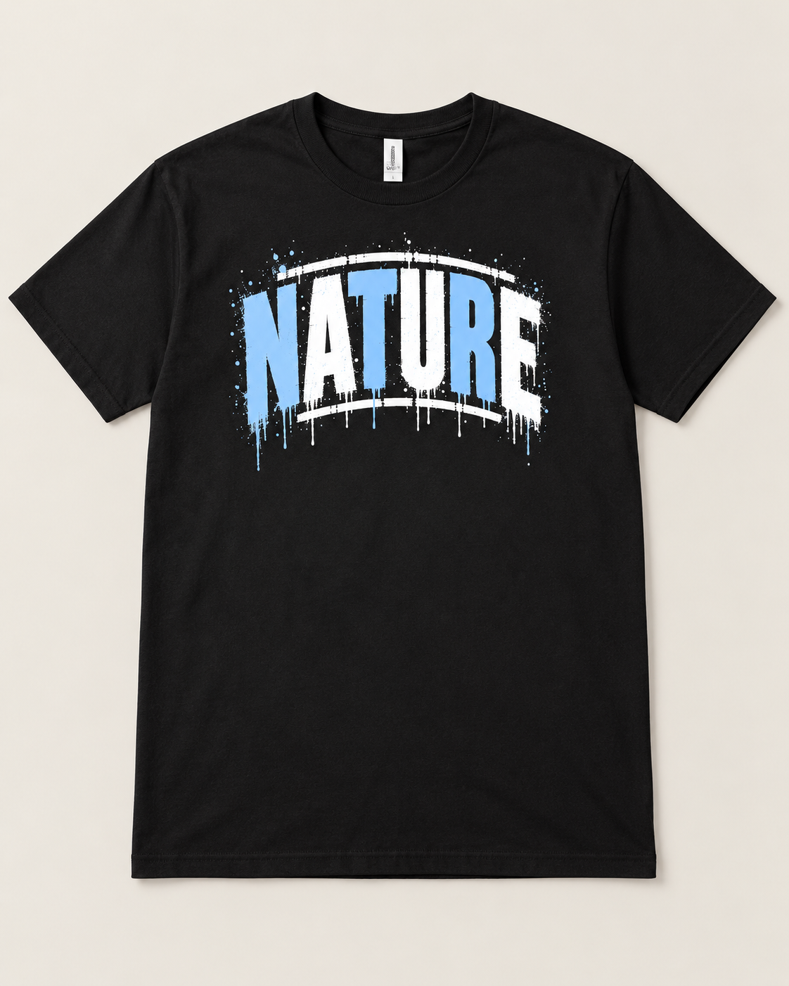 Black Sheep tee, black, chest logo front — Nature Wear Brand