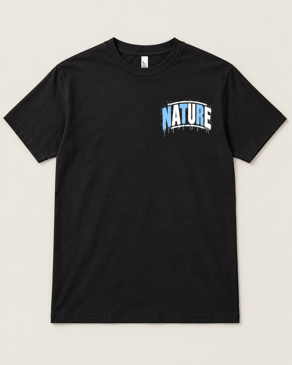 Black Sheep tee, black, pocket logo front — Nature Wear Brand