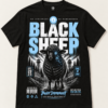 Black Sheep tee, black, front graphic — Nature Wear Brand