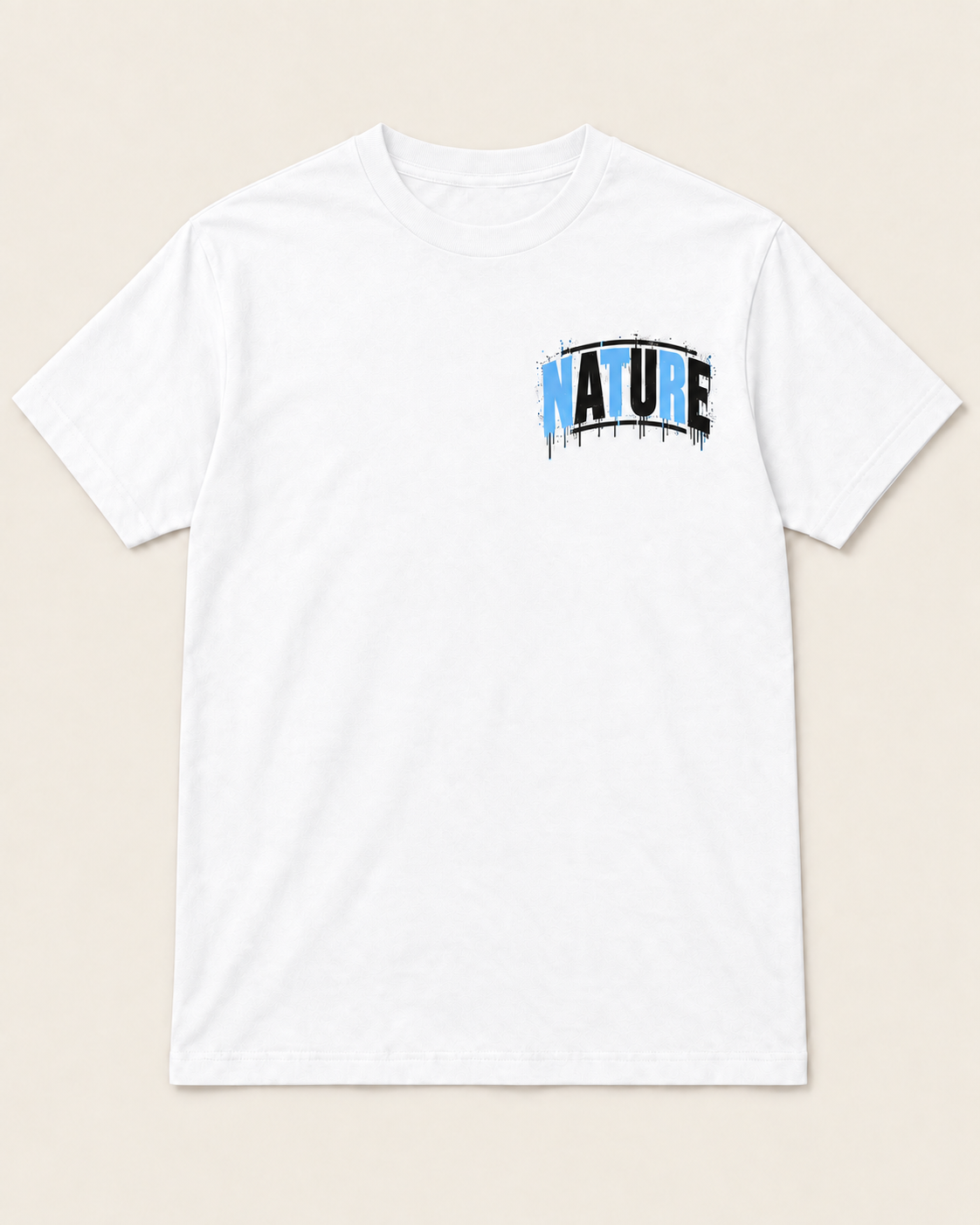 Black Sheep tee, white, pocket logo front — Nature Wear Brand