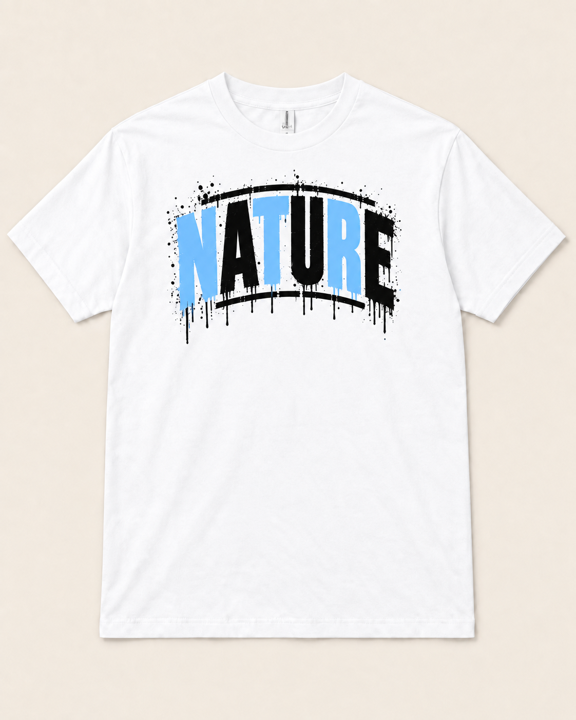 Black Sheep tee, white, chest logo front — Nature Wear Brand