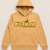 Nature safari graphic hoodie, camel, front — Nature Wear Brand